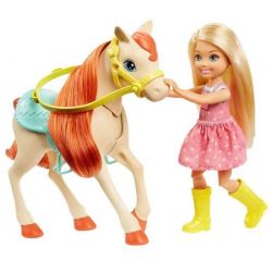 Barbie och Chelsea med hästar