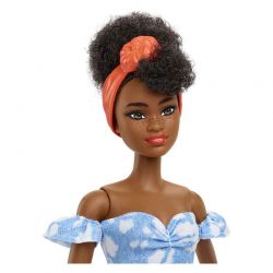 Barbiedocka Med Blommig Klänning