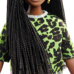 Barbiedocka Curvy Fashionista Pink Shot and Green Top