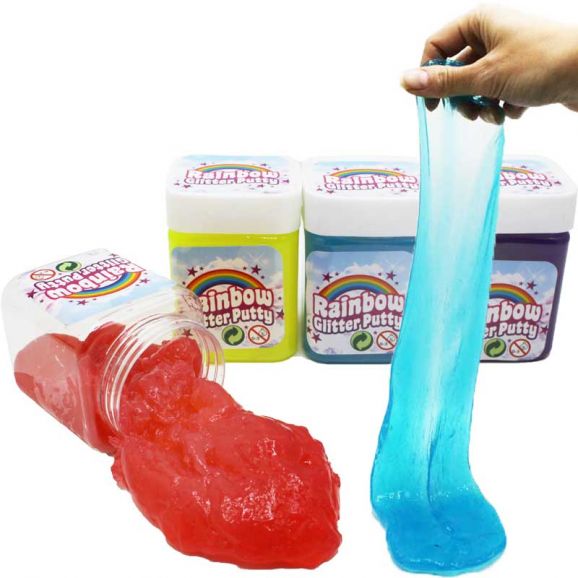 Rainbow Glitter Putty Slime