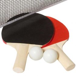 Bordtennisset Pingisnät med 2 st. racket och bollar