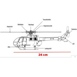 Radiostyrd Helikopter AFX-105 6G Gyro RTF