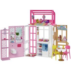 Barbie Dockhus med möbler HCD47 leksak