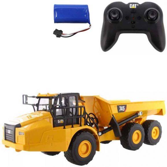 Radiostyrd CAT 745 Dumper Steglös Gas 1:24 leksak