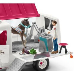 Schleich Veterinärsbil med Hanoverian föl 42370