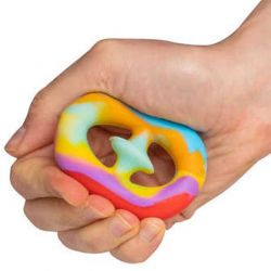 Fidget hand snapper rainbow 6cm