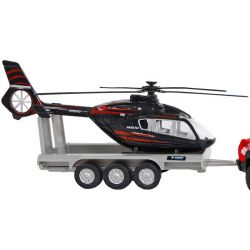 Leksaksbil Pick-Up med släp och helikopter Kids Globe