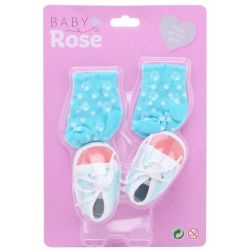 Skor och sockar till dockor Baby Rose 40 cm