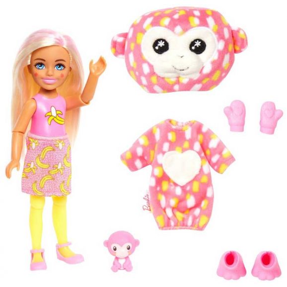 Barbie Chelsea Apa Cutie Reveal Jungle Överraskning