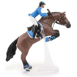 Papo Hoppande Oldenburgare med tävlingsryttare dam