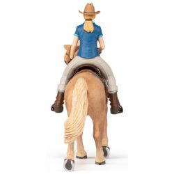 Papo Quarterhäst med cowboy tjej