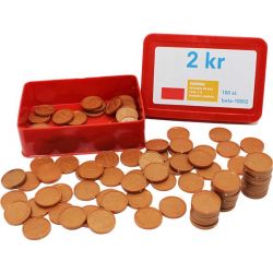 Leksakspengar 2 kr mynt 100 st