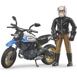 Bruder Scrambler Ducati Desert Sled motorcykel med figur 63051