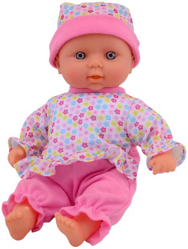 Läs mer om Docka med 8 olika ljud och rosa kläder Baby Rose