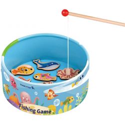 Fiskespel i trä med magneter och fiskedam Tooky Toy