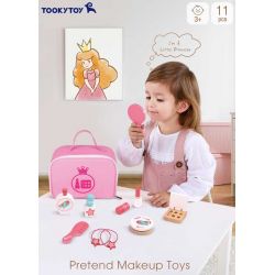 Sminkväska leksak med tillbehör i trä 10 delar Tooky Toy
