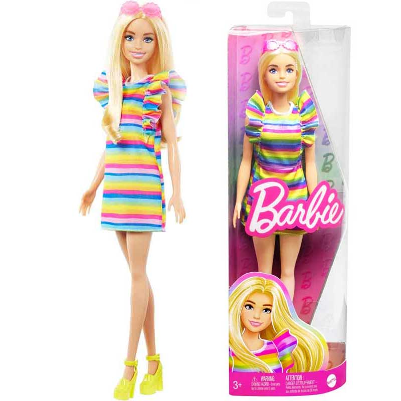 Läs mer om Barbie Med RegnbÃ¥gsdress HBW99