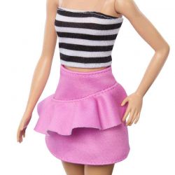 Barbie Fashionistas Blonde With Striped Top, Pink Skirt & Sunglasses, 65th Anniversary Nr 213 HRH11