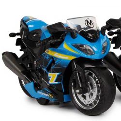 1 st. Leksaksmotorcykel med ljus, ljud och pullback-funktion 11 cm
