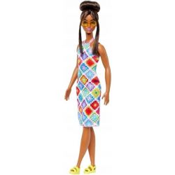 Barbiedocka Fashionistas ith Bun And Crochet Halter Dress Nr. 210 HJT07