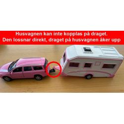 REA - Leksaksbil Volvo V70 med husvagn Rosa Kids Globe - REA