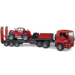 Bruder Lastbil MAN TGA Trailer och Manitou Lastare 02774