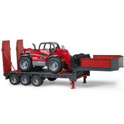 Bruder Lastbil MAN TGA Trailer och Manitou Lastare 02774