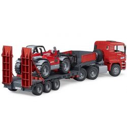 Bruder Lastbil MAN TGA Trailer och Manitou Lastare 02774