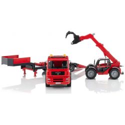 Bruder Lastbil MAN TGA Trailer och Manitou Lastare 02774