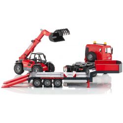 Bruder Lastbil MAN TGA Trailer och Manitou Lastare 02774