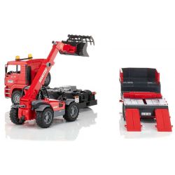 Bruder Lastbil MAN TGA Trailer och Manitou Lastare 02774