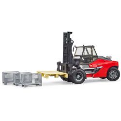 Bruder Linde HT160 Truck Staplare med pall och korgar 02513