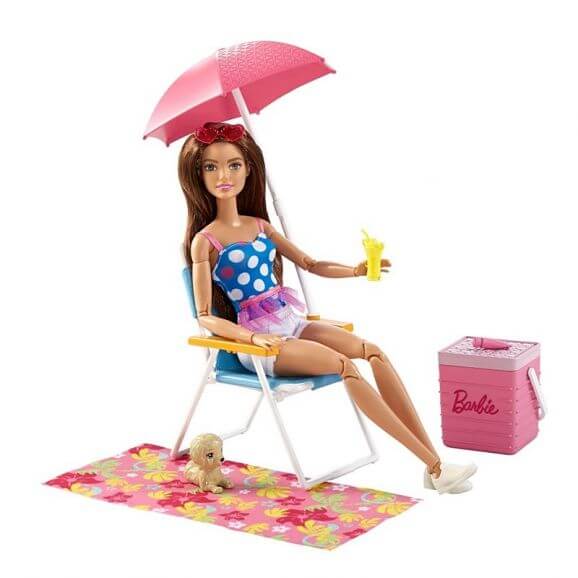 Barbie Mattel solstol strandset