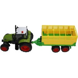 Leksakstraktor med boskapsvagn Kids Globe
