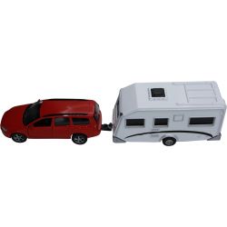 Leksaksbil Volvo V70 och husvagn Kids Globe