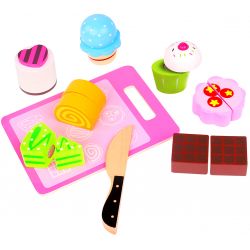 Delbar leksaksmat, kakor och muffins i trä Tooky Toy