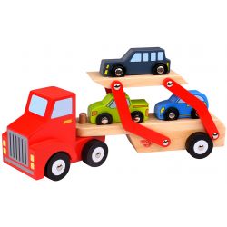 Tooky Toy Lastbil leksak biltransport i trä