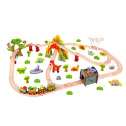 Stort tågset med dinosaurier och tågbana Tooky Toy