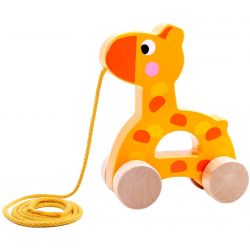 Giraff dragleksak i trä Tooky Toy