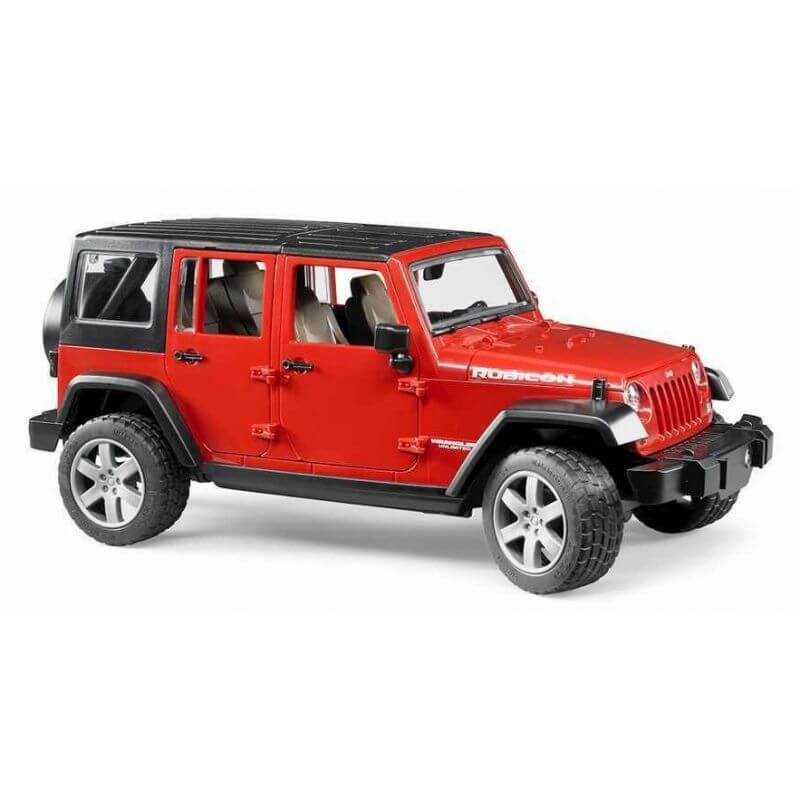 Jeep Wrangler Unlimited Rubicon Red Bruder Toy Car Model 1/16 1:16 
