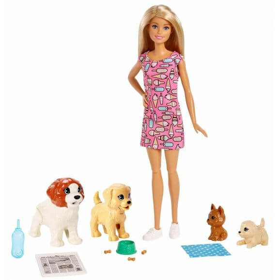 Barbie Doggy Daycare Docka och Husdjur FXH08