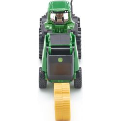 Leksakstraktor Siku John Deere traktor med rundbalspress