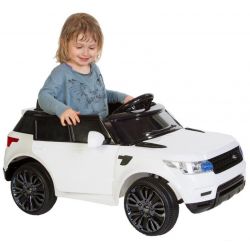 Azeno Elbil Barn med stark motor Rapid Racer 2x12V Vit