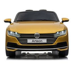 Eldriven leksaksbil barn VW Arteon 2x12V motorer gul/guld