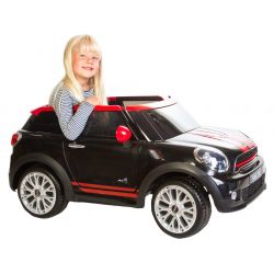 Elbil barn Mini Paceman svart/röd 2x12V