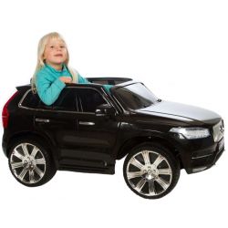 Elbil för barn Volvo XC90 leksaksbil 2x12V Svart