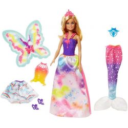 Barbie Dreamtopia Docka med 3 Outfits FJD08