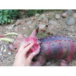 Dinosaurie Triceratops Naturgummi - 92 cm