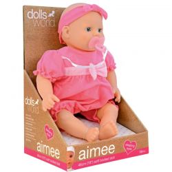 Dolls World Ljusrosa Docka 46 cm Aimee med napp