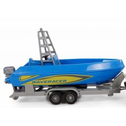 Leksaksbil SUV med båtsläp med ljud och ljus Kids Globe 29 cm